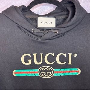 Gucci Embroidered Dragon Graphic Print Sweatshirt